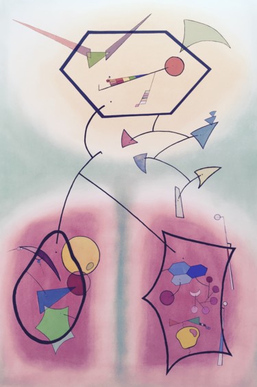 绘画 标题为“Grand éléments avec…” 由Mac, 原创艺术品, 水粉