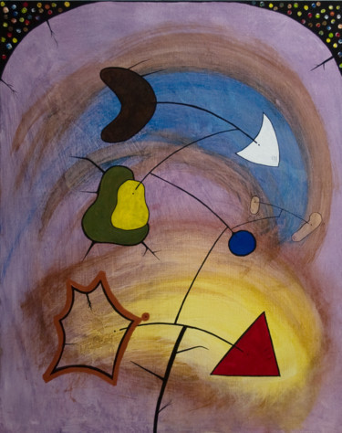 Peinture intitulée "Éléments tourmentés" par Mac, Œuvre d'art originale, Acrylique