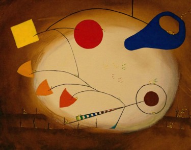Peinture intitulée "Éléments sur vortex" par Mac, Œuvre d'art originale, Acrylique