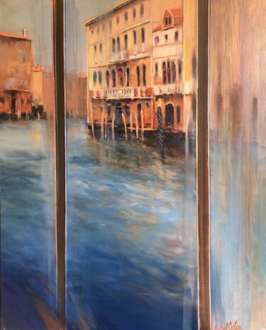 Painting titled "Venise grand Canal" by Michel Colin, Original Artwork, Oil