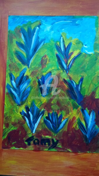 Peinture intitulée "Végétations" par Tomy, Œuvre d'art originale, Acrylique