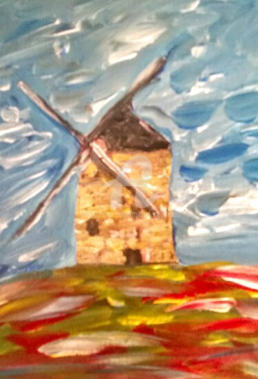Peinture intitulée "Le vent" par Tomy, Œuvre d'art originale, Acrylique