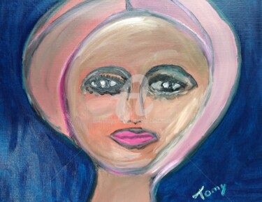 Peinture intitulée "Femme du monde" par Tomy, Œuvre d'art originale, Huile