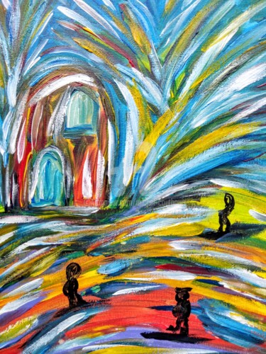 Peinture intitulée "L'explosion" par Tomy, Œuvre d'art originale, Acrylique