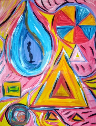 Painting titled "La création" by Tomy, Original Artwork, Acrylic