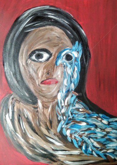 Malerei mit dem Titel "Oeil" von Tomy, Original-Kunstwerk, Acryl