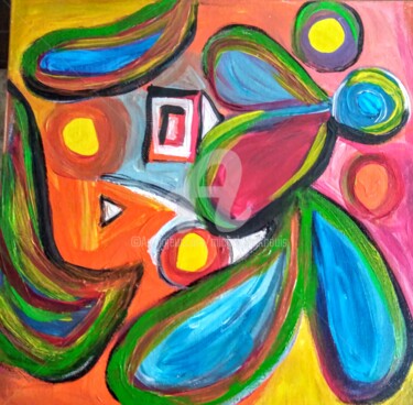Painting titled "L' Ange" by Tomy, Original Artwork, Acrylic