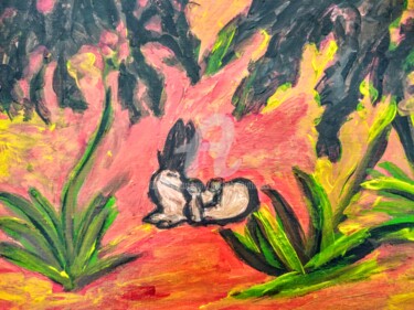 Peinture intitulée "Le havre de paix" par Tomy, Œuvre d'art originale, Acrylique