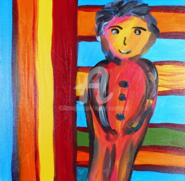 Painting titled "L' adolescent" by Tomy, Original Artwork, Oil