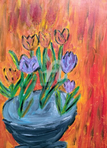 Pintura titulada "Le printemps" por Tomy, Obra de arte original, Oleo
