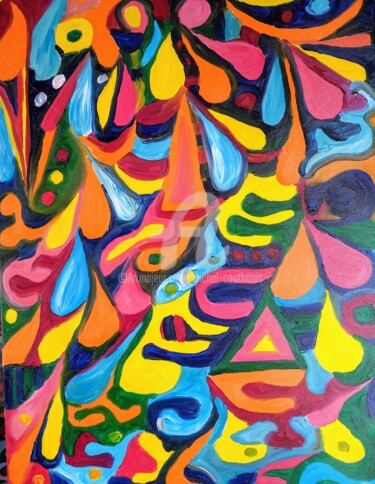 Pintura titulada "Les couleurs" por Tomy, Obra de arte original, Oleo