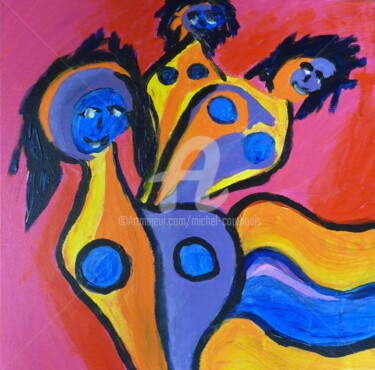 Peinture intitulée "Les soupirs" par Tomy, Œuvre d'art originale, Acrylique