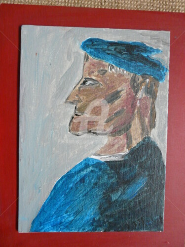 Painting titled "Le blues man" by Tomy, Original Artwork
