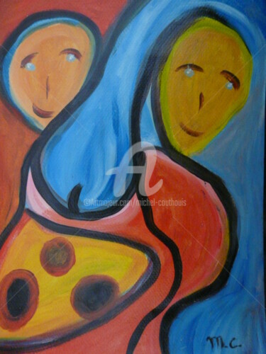 Painting titled "SEXE" by Tomy, Original Artwork, Oil