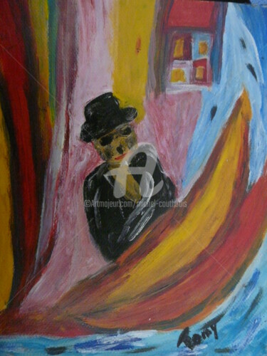 Painting titled "LE ROCK" by Tomy, Original Artwork, Oil