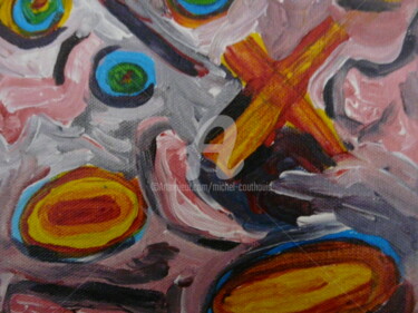Painting titled "CHEMIN DE CROIX" by Tomy, Original Artwork, Acrylic