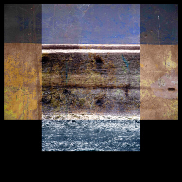 Fotografie mit dem Titel "Mer Mur 02" von Michel Daumergue, Original-Kunstwerk, Digitale Fotografie Auf Aluminium montiert