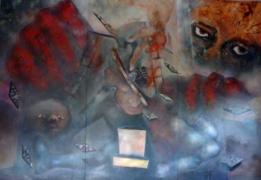 Peinture intitulée "Le crépuscule de la…" par Michel De Caso, Œuvre d'art originale, Huile