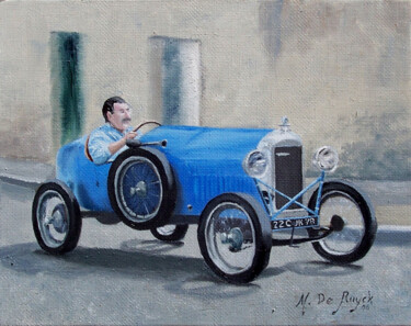 Painting titled "Voiture ancienne" by Michel De Ruyck, Original Artwork