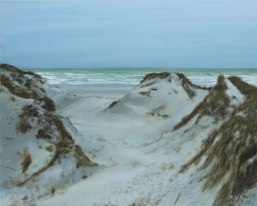 Peinture intitulée "Dunes du Marquenter…" par Michel De Ruyck, Œuvre d'art originale, Huile