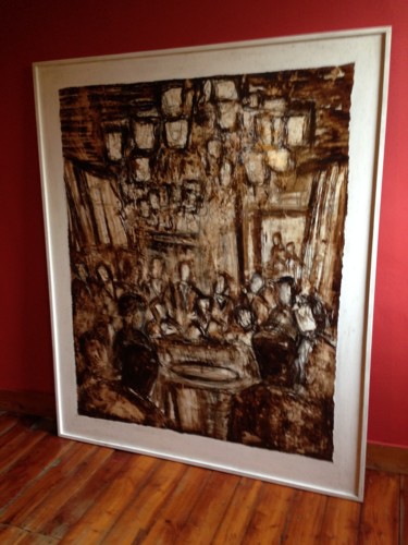 Painting titled "Casino , table de r…" by Michel Denis, Original Artwork