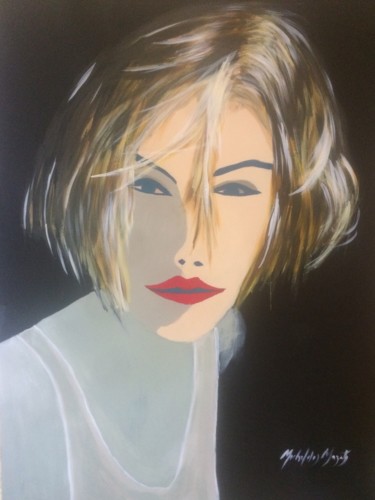 Painting titled "Rachel" by Michel Des Mazots, Original Artwork, Acrylic