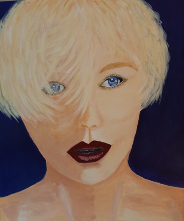 Painting titled "Greta" by Michel Des Mazots, Original Artwork, Acrylic