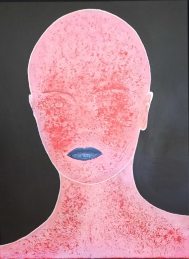 Peinture intitulée "pink note" par Michel Des Mazots, Œuvre d'art originale, Acrylique
