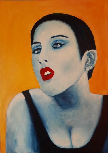 Painting titled "Noemie" by Michel Des Mazots, Original Artwork, Acrylic Mounted on Wood Stretcher frame