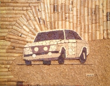 Collages intitulée "En Rallye" par Michel Divorne, Œuvre d'art originale, Collages