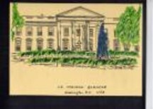 Drawing titled "The White House" by Michel Doret, Original Artwork