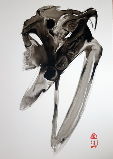 Картина под названием "évaporescences 0120…" - Michel Dufrene, Подлинное произведение искусства, Чернила