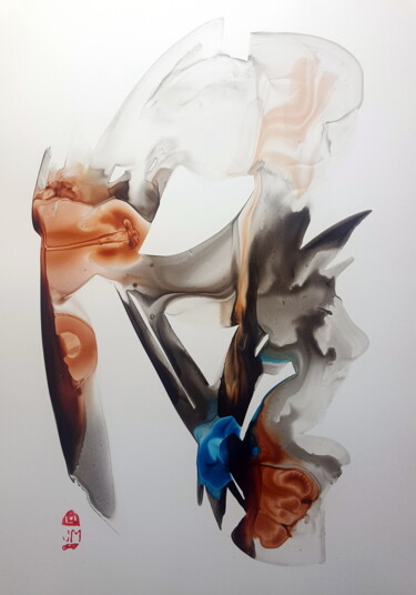 Peinture intitulée "évaporescences 54" par Michel Dufrene, Œuvre d'art originale, Encre
