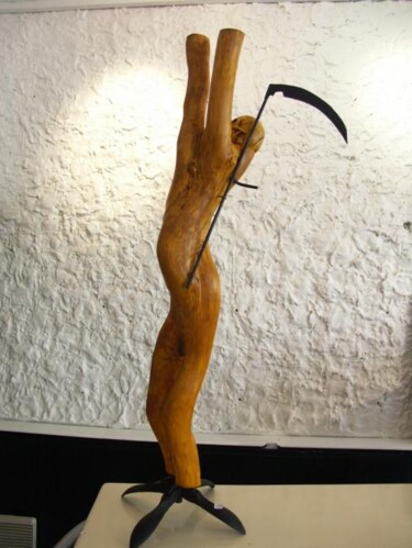 Скульптура под названием "la faucheuse" - Michel Goidin, Подлинное произведение искусства