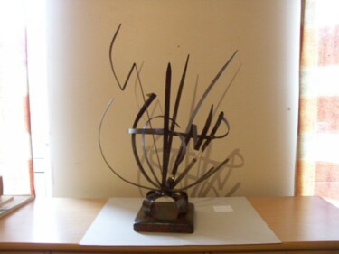 Sculpture intitulée "irruption" par Michel Goidin, Œuvre d'art originale, Métaux