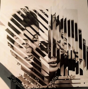 拼贴 标题为“Presque Audrey” 由Michel Goldberg, 原创艺术品, 拼贴 安装在纸板上