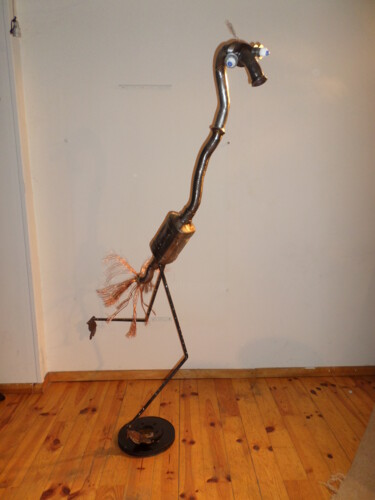 Sculpture intitulée "Pote s'échappant" par Michel Gomez, Œuvre d'art originale