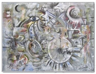 Peinture intitulée "Enter" par Michel Grimard, Œuvre d'art originale, Acrylique