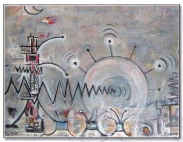 Peinture intitulée "Le signal" par Michel Grimard, Œuvre d'art originale, Acrylique