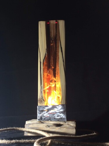 Diseño titulada "Lampe monolithe" por Michel Guerry (M ATOM), Obra de arte original, Luminaria