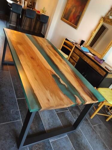 제목이 "Table à manger bois…"인 디자인 Michel Guerry (M ATOM)로, 원작, 가구
