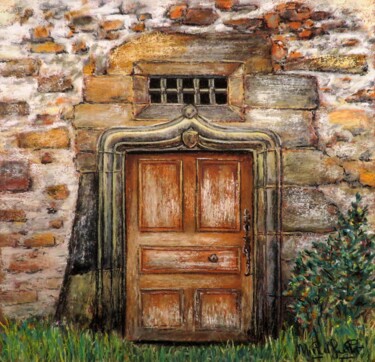 Tekening getiteld "Manoir de Beauvonna…" door Michel Guillet, Origineel Kunstwerk, Pastel