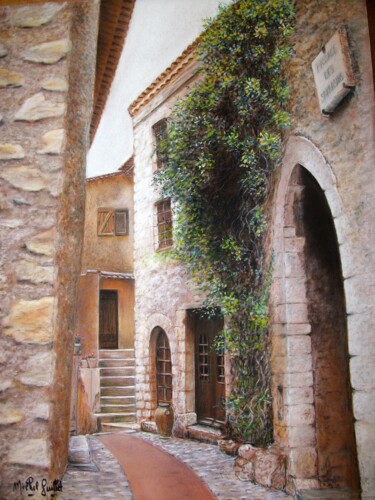 Zeichnungen mit dem Titel ""Eze - passage des…" von Michel Guillet, Original-Kunstwerk, Pastell