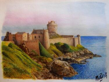 图画 标题为“Aurore sur le Fort…” 由Michel Guillet, 原创艺术品, 粉彩