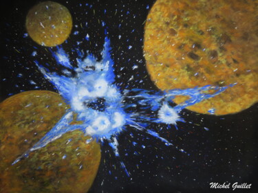 Disegno intitolato "Big Bang" da Michel Guillet, Opera d'arte originale, Pastello