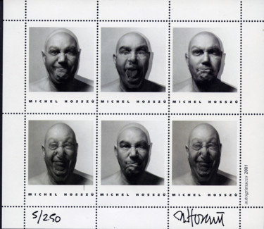Druckgrafik mit dem Titel "Grimace dédoublée -…" von Hosszu, Original-Kunstwerk, Fotomontage