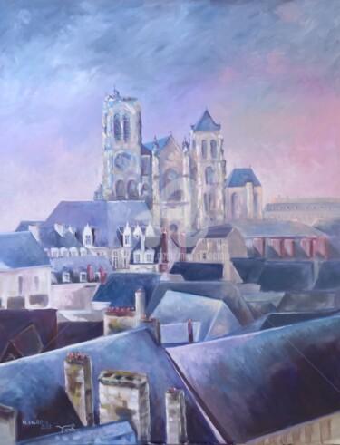 Malarstwo zatytułowany „Cathédrale Saint Et…” autorstwa Michel Lacroix, Oryginalna praca, Olej