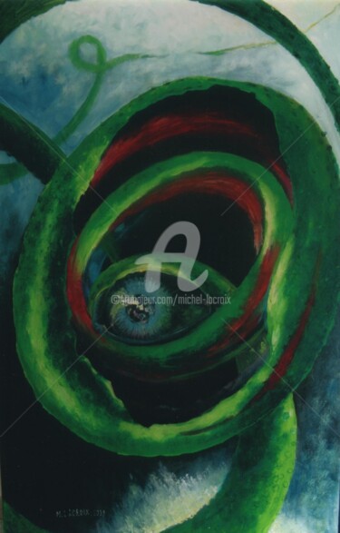 Peinture intitulée "Un autre regard" par Michel Lacroix, Œuvre d'art originale, Acrylique