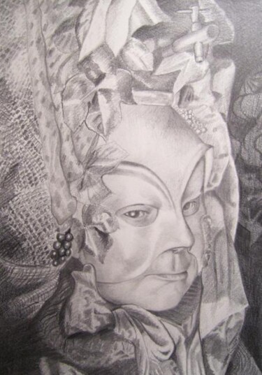 绘画 标题为“masque” 由Michel Littée, 原创艺术品