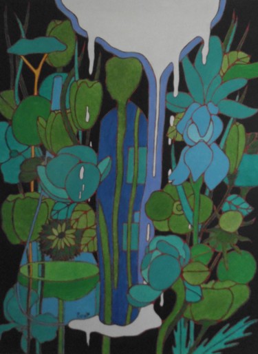 Peinture intitulée "Ondée" par Michel Marant, Œuvre d'art originale, Acrylique